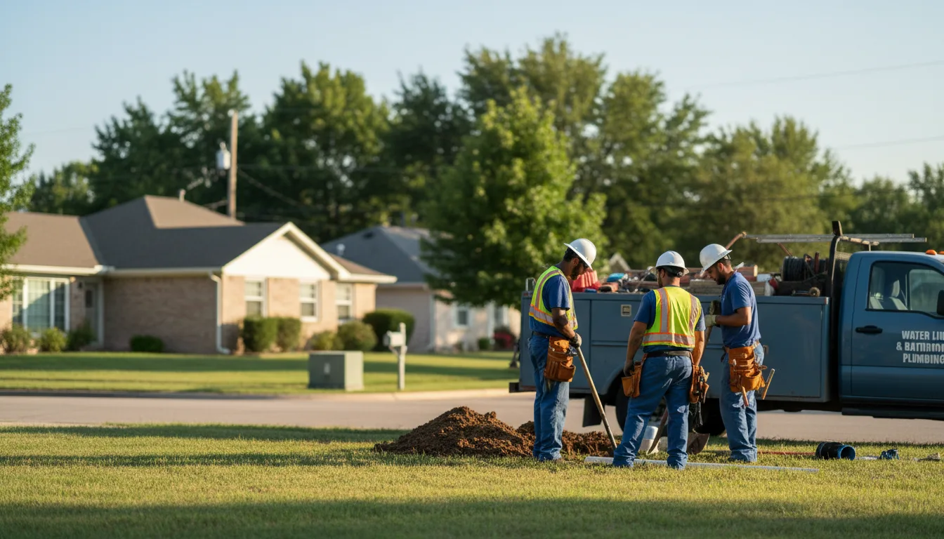 Residential water line and bathroom plumbing service in Henryville, IN